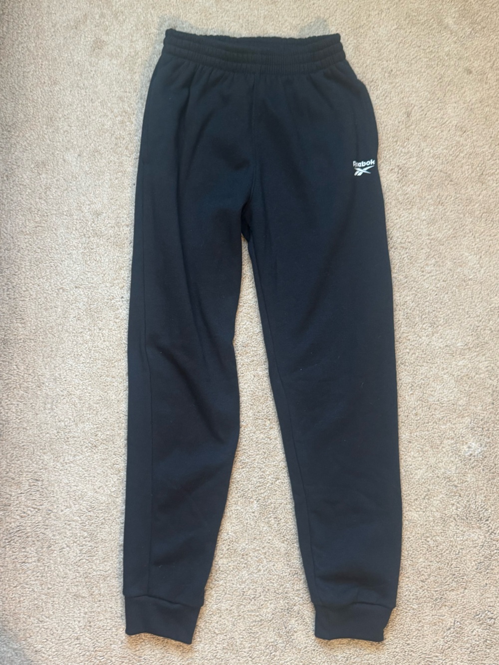Reebok Black Sweatshirt with White Logo size large